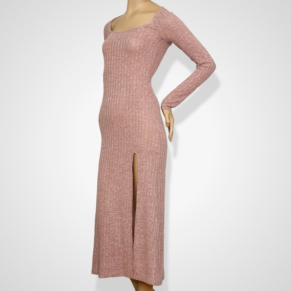 REFORMATION Lemon Knit Dress - Salmon - Picture 3 of 7